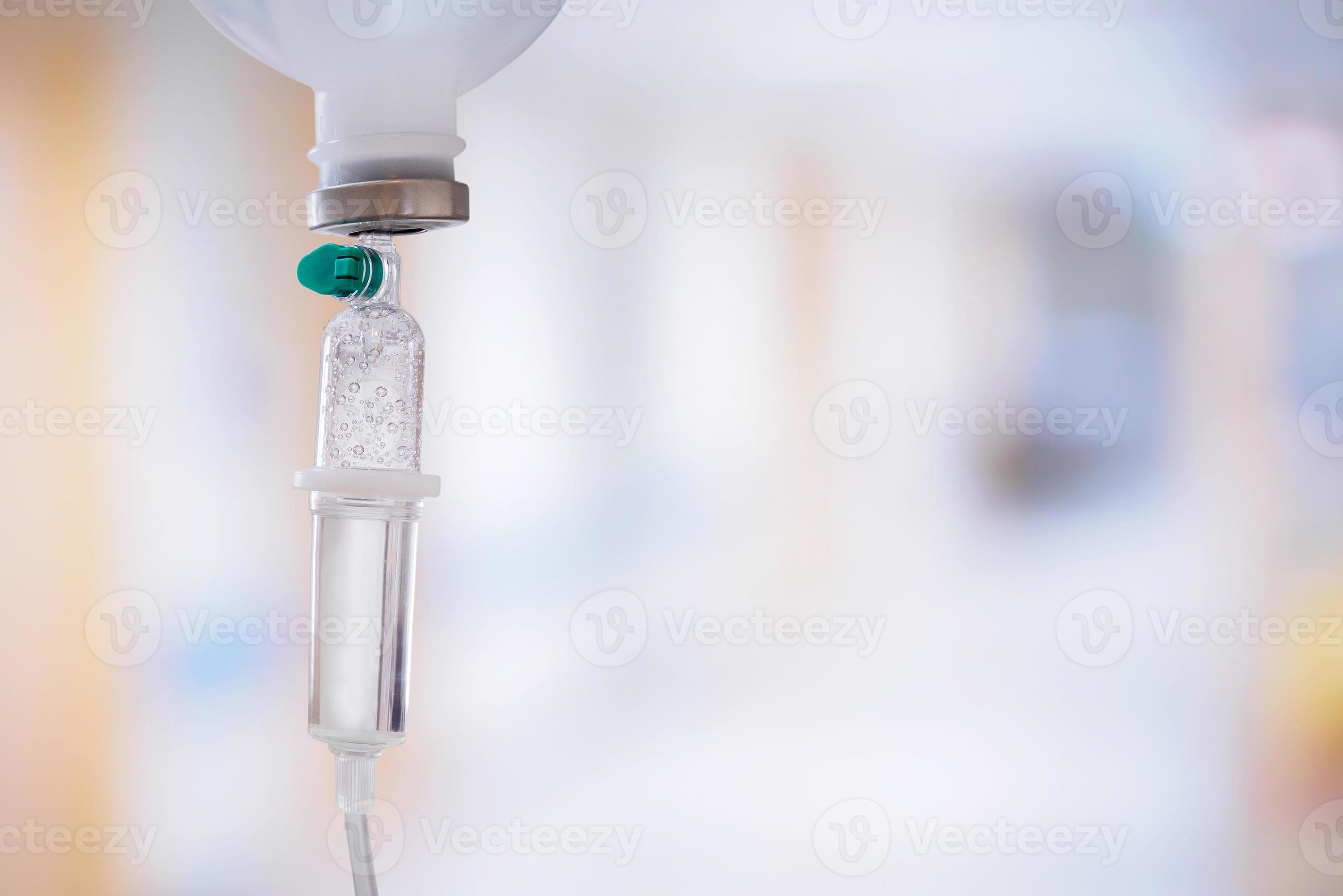 Medical drip with hospital blurred background 8860241 Stock Photo at