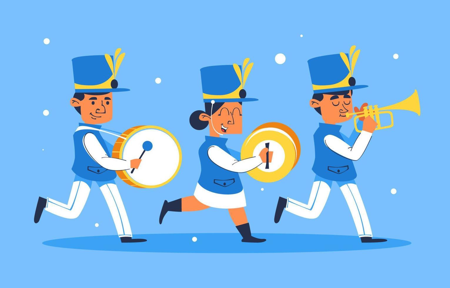 Group of Marching Band Character vector