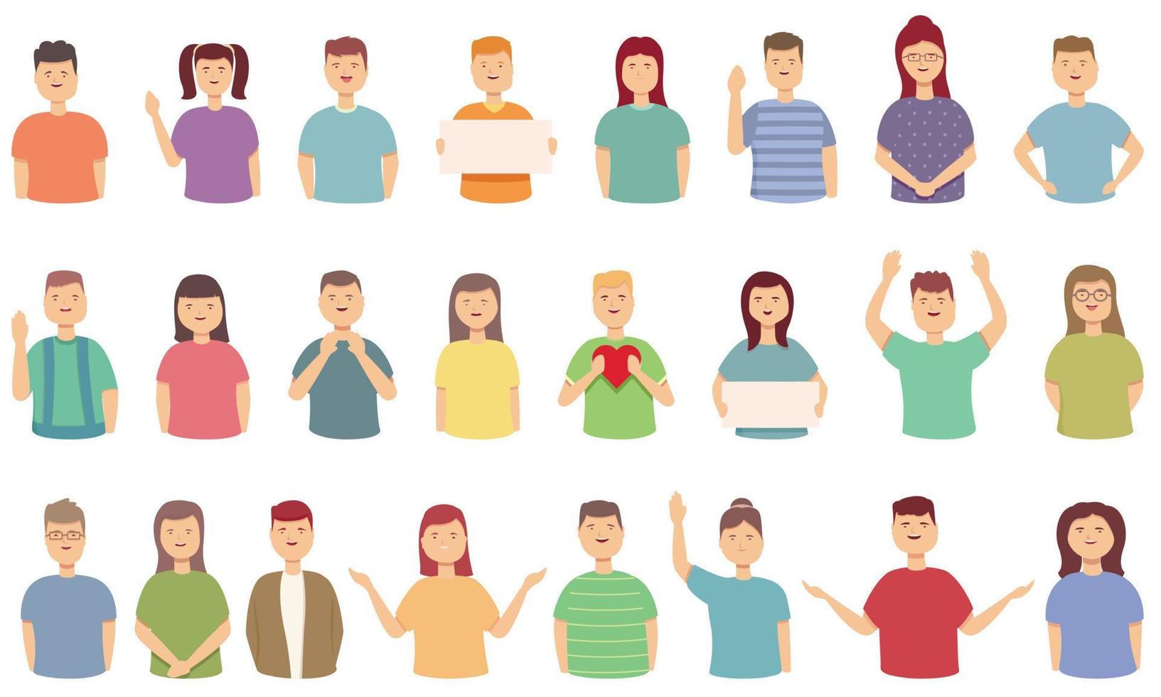 Syndrome down icons set cartoon vector. Childcare disability vector