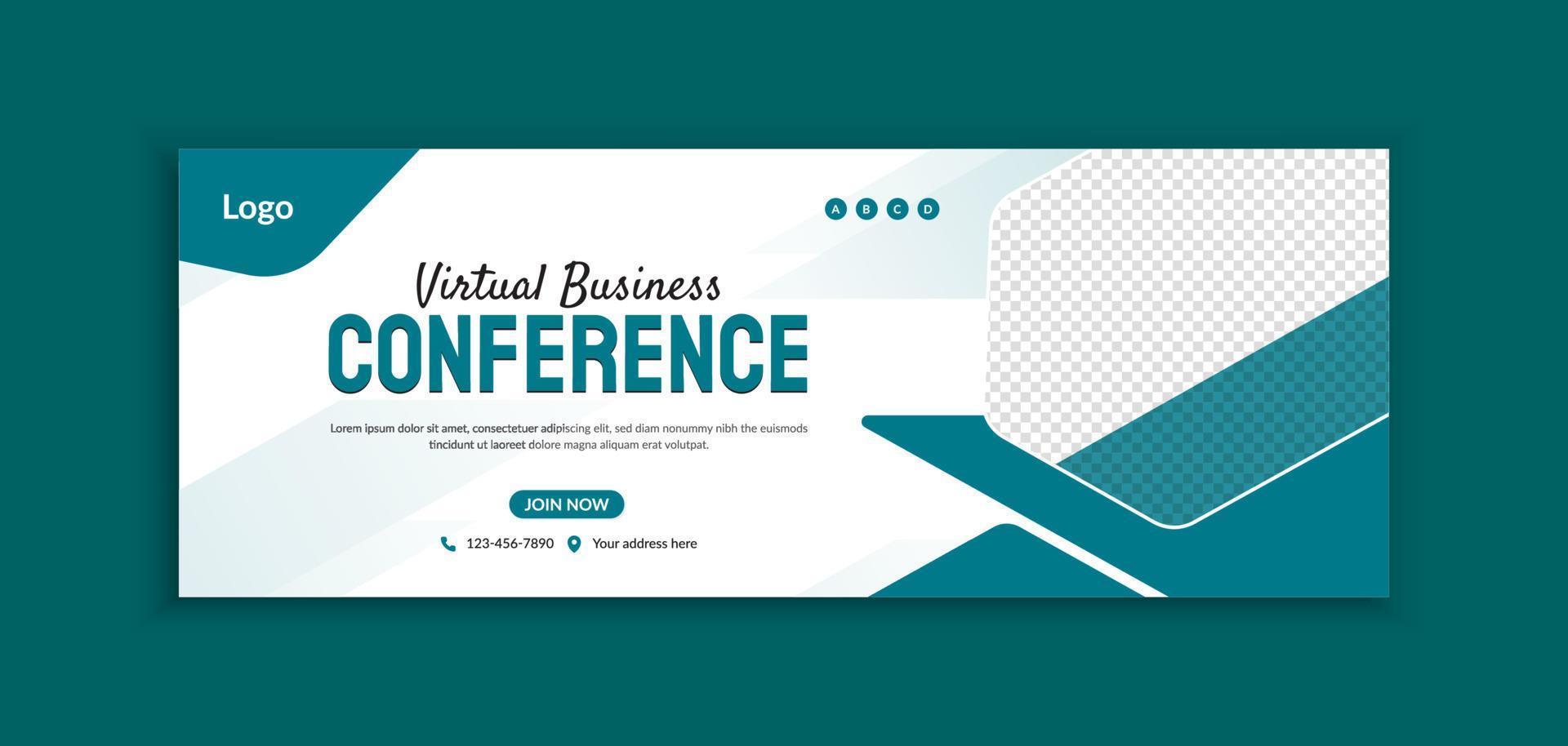 Unique webinar business marketing social media cover and web banner template vector