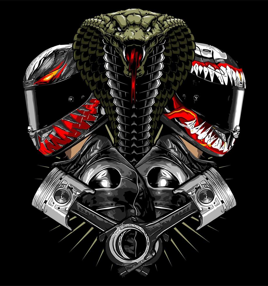 cobra two biker background vector