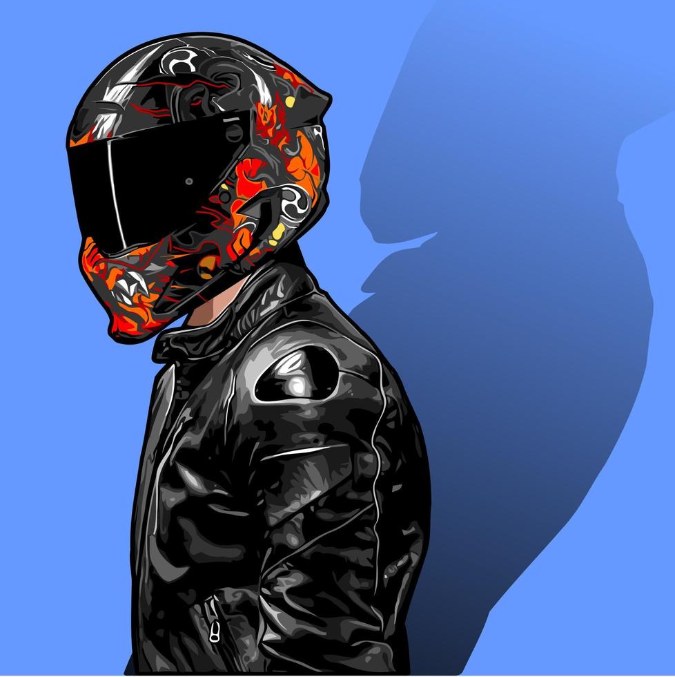 rider side view vector
