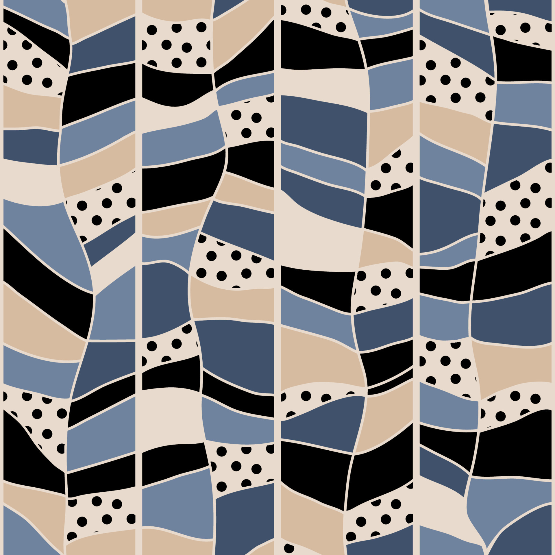 Abstract seamless geometric pattern of irregular geometrical shapes