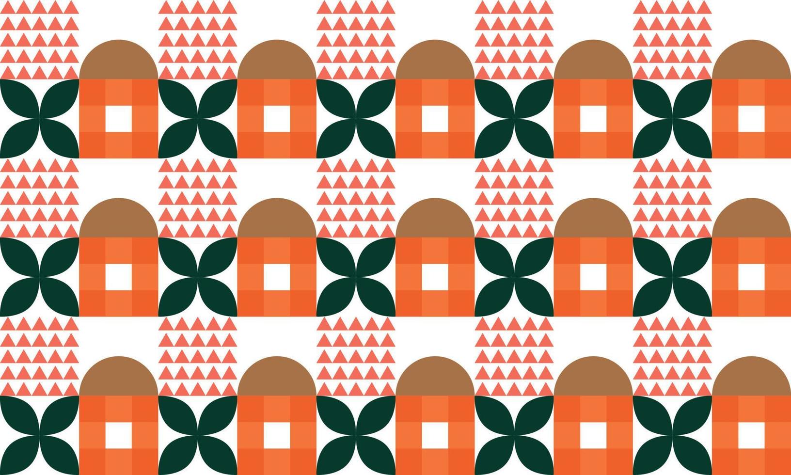 Creative memphis brown orange triangle background with line elements Vector