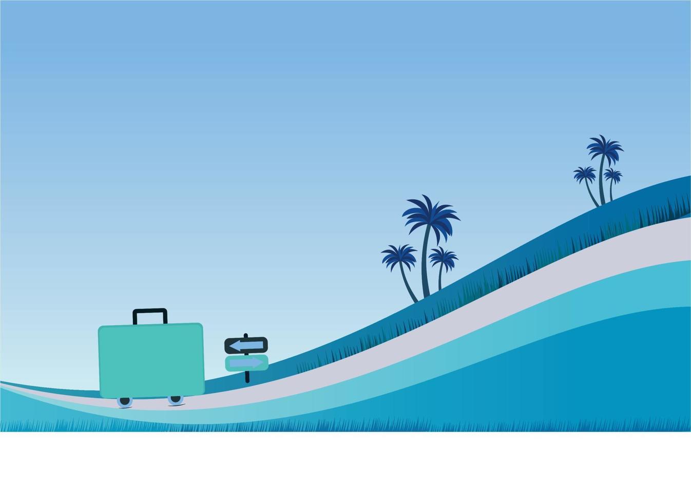 Travel concept vector background with luggage and backpacks