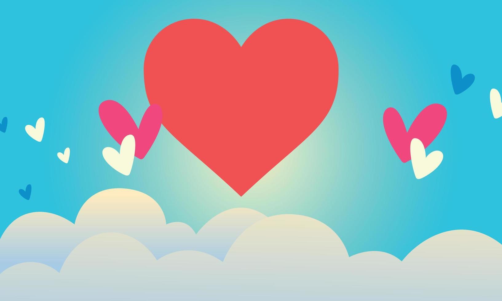 Romantic background with hearts, valentines day vector