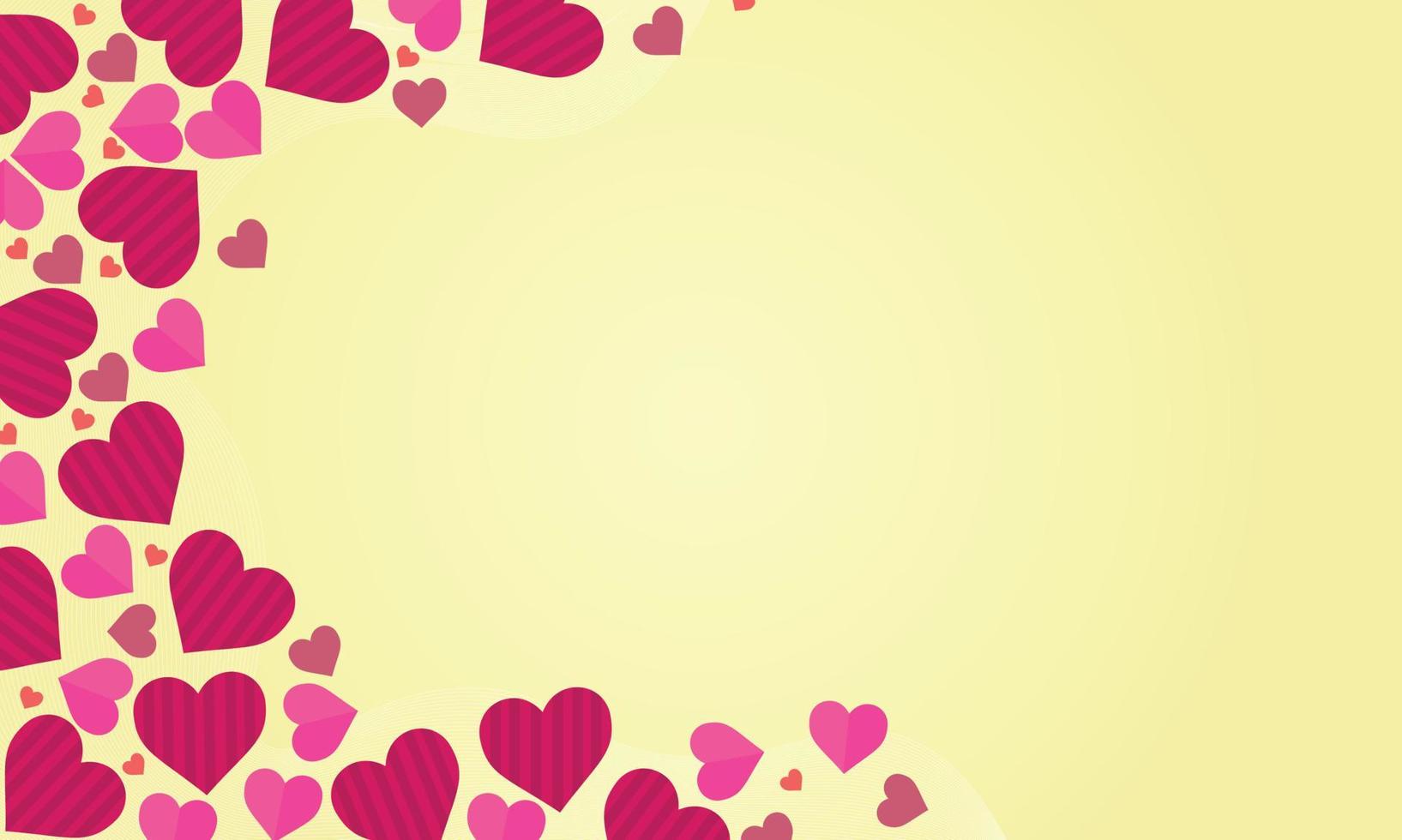 Romantic background with hearts, valentines day vector