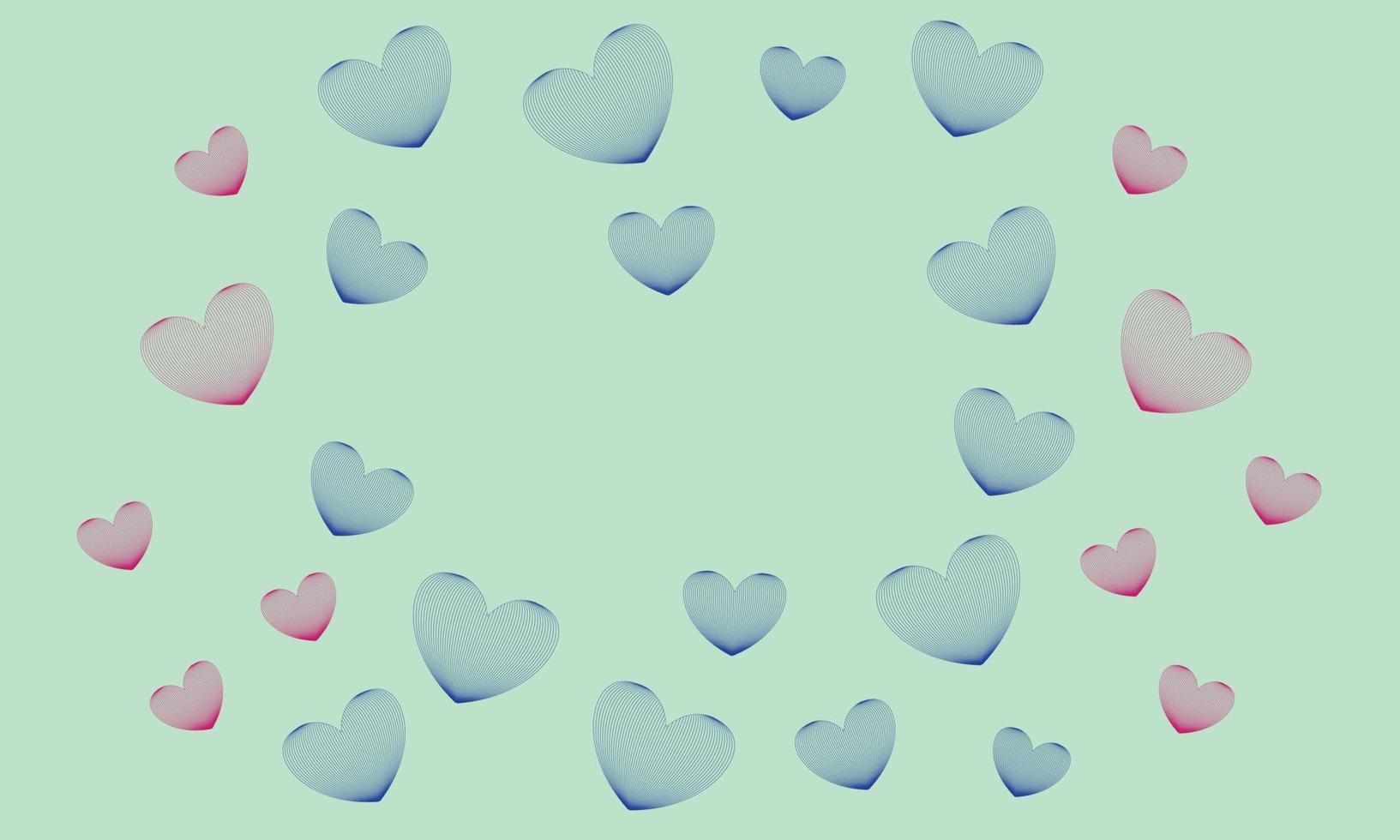 Beautiful blue and pink valentine's day concept vector
