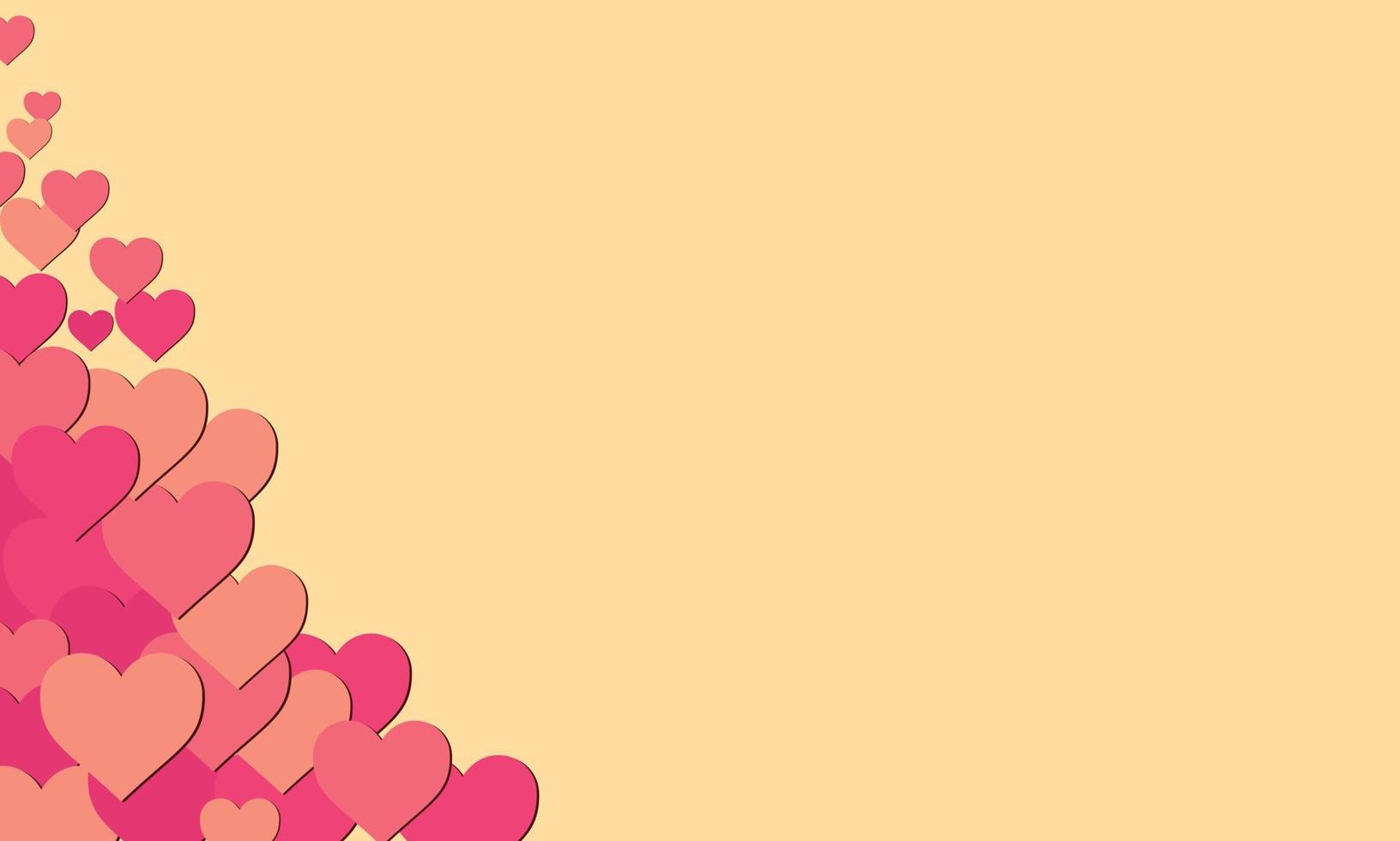 hermoso fondo con muchos corazones pequeños vector