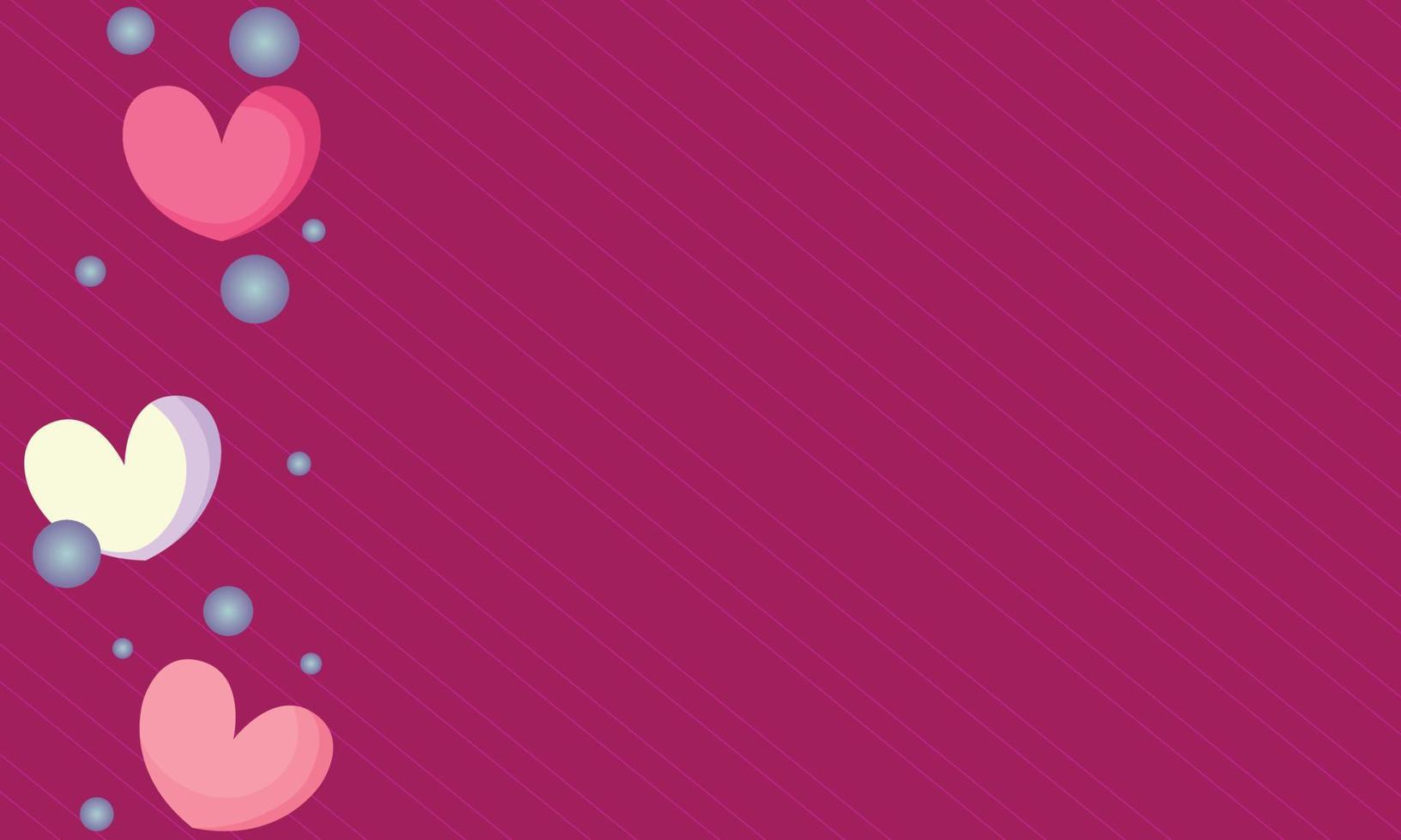 Romantic background with hearts, valentines day vector