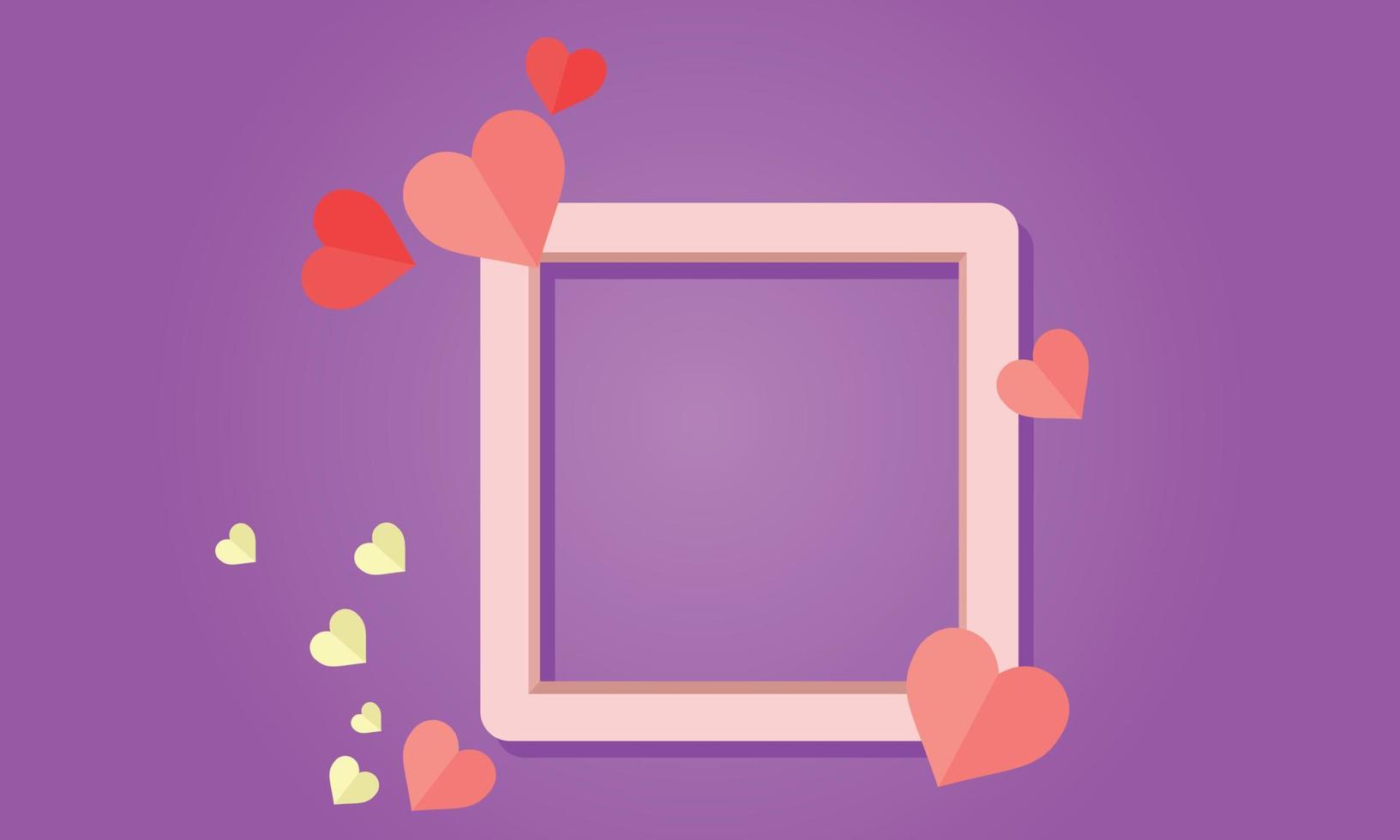 violet background with picture frame vector