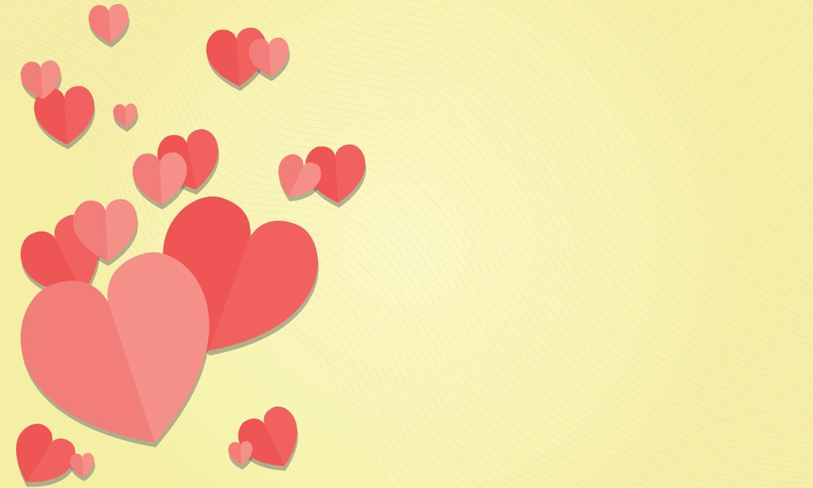 Romantic background with hearts, valentines day vector