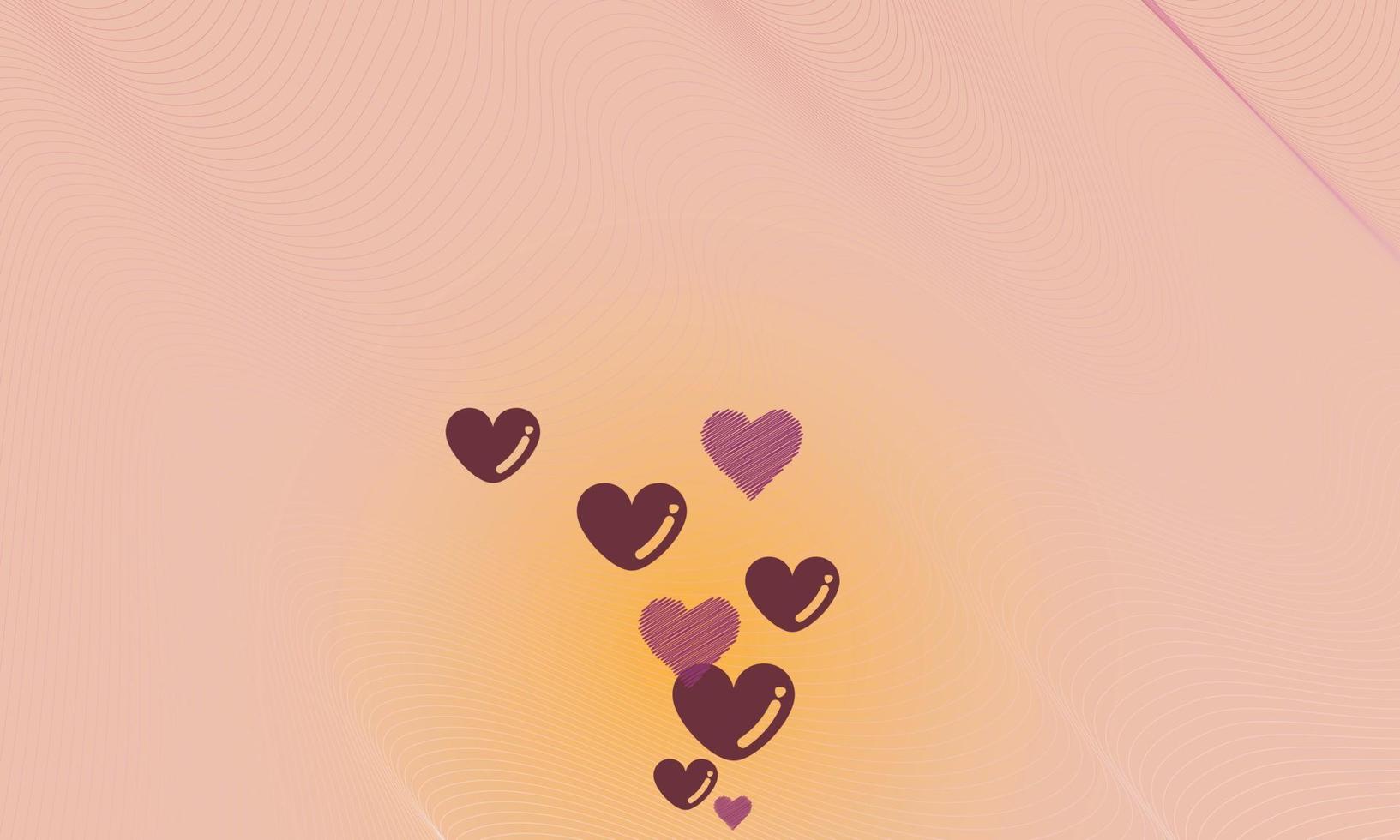 color opaco con fondo de corazón de amor vector