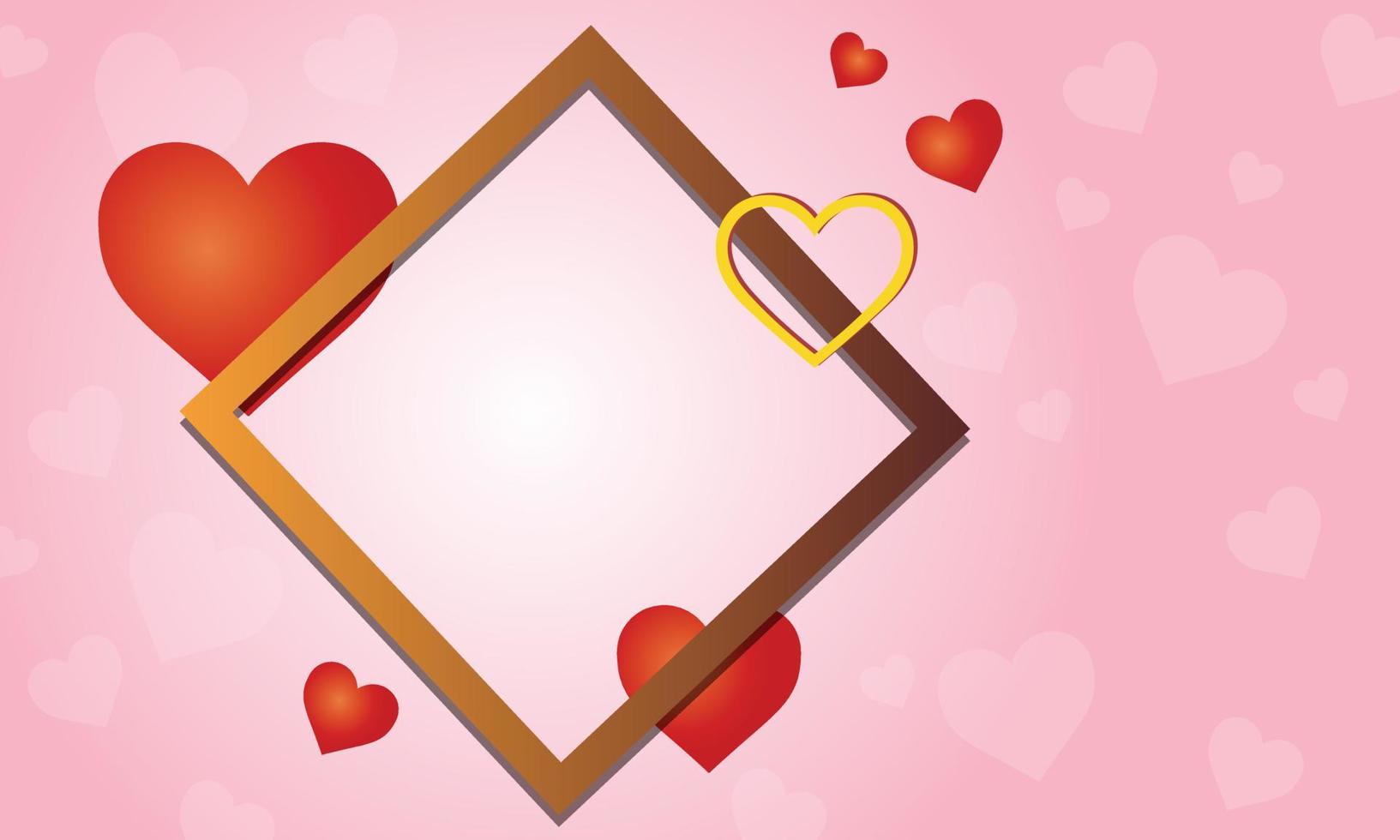 fondo romántico con corazones, día de san valentín vector