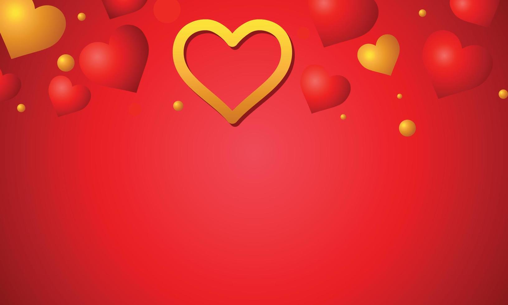 Romantic background with hearts, valentines day vector