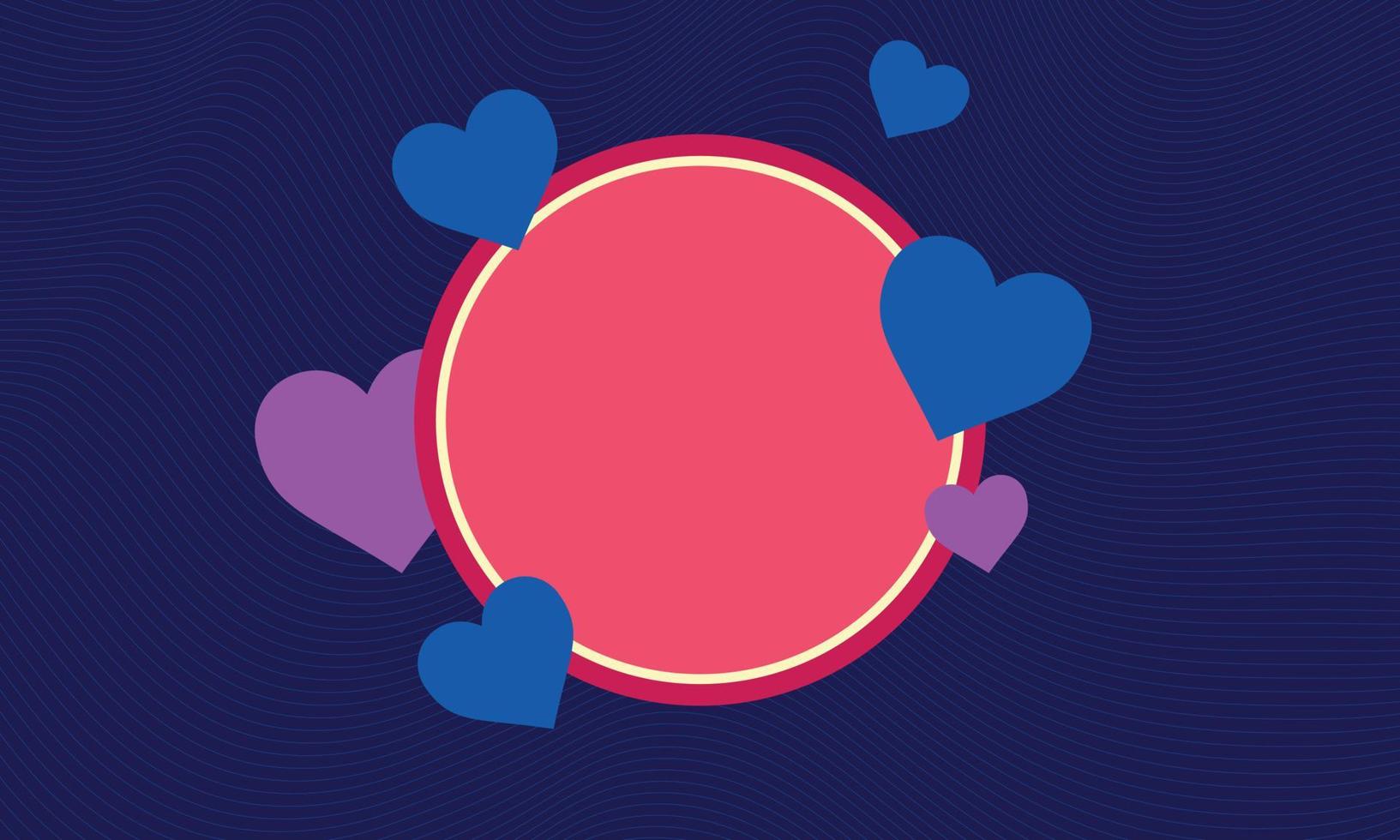 Romantic background with hearts, valentines day vector