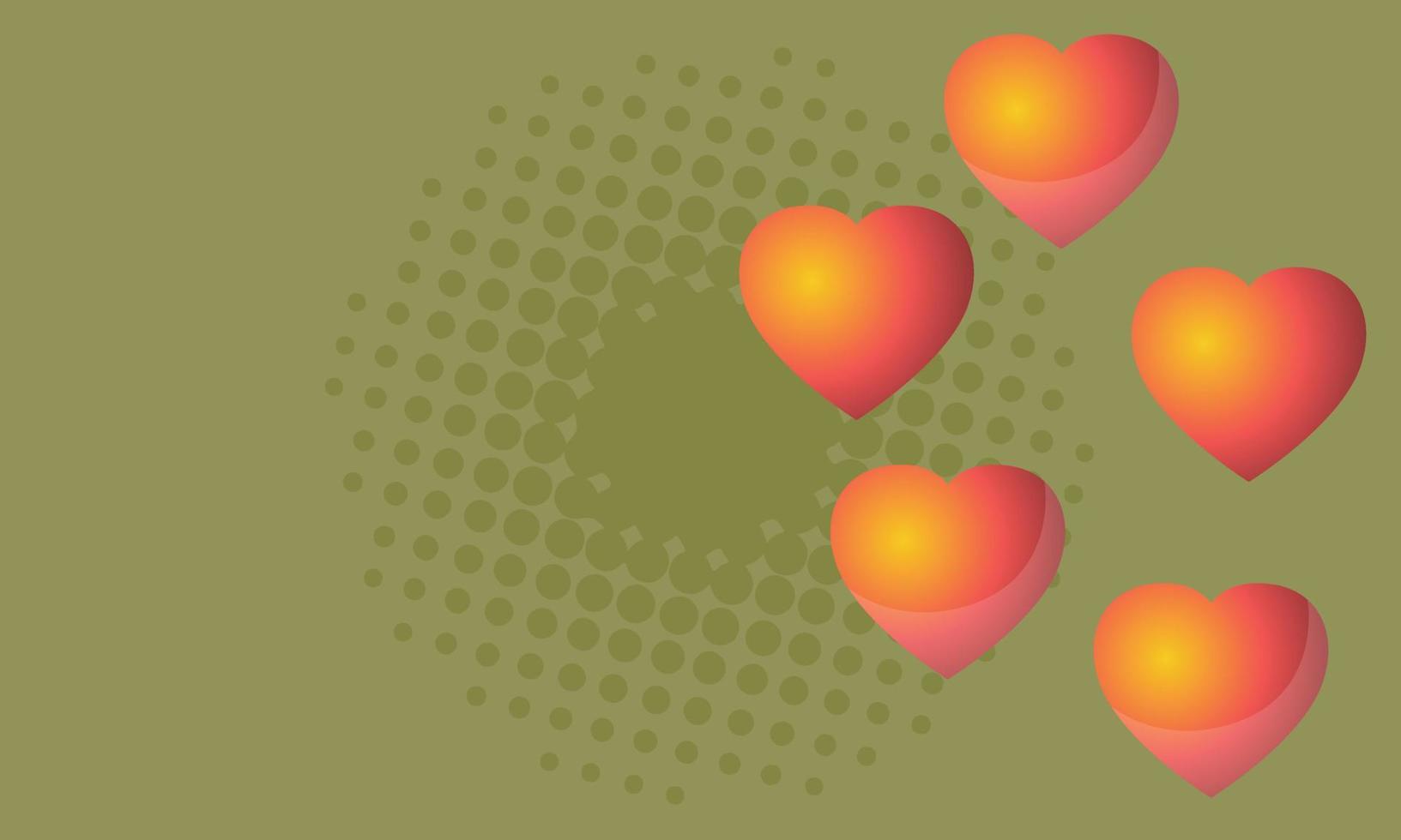 Romantic background with hearts, valentines day vector