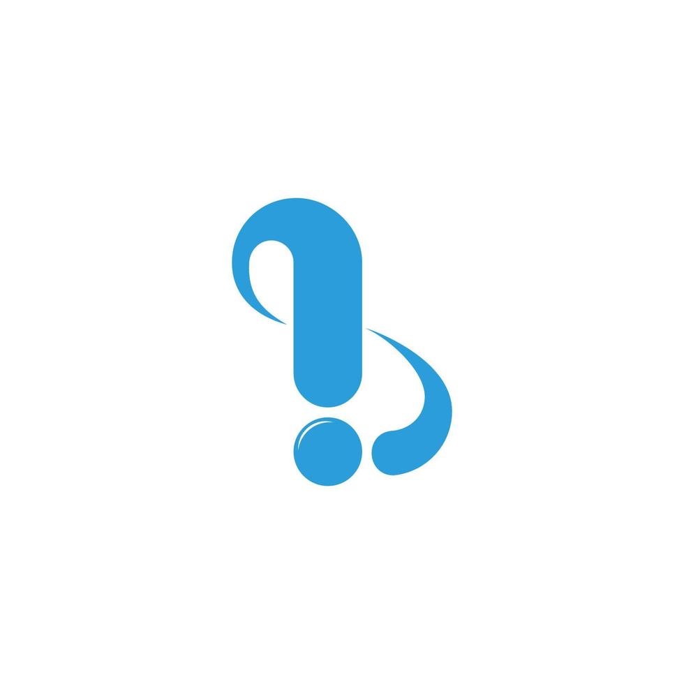 letter b water blue motion logo vector