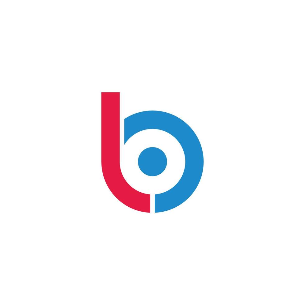letter lb simple round motion colorful design logo vector