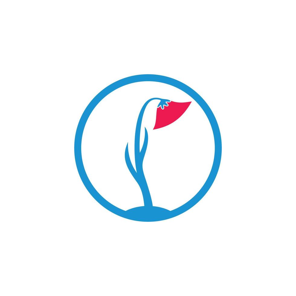 circle flower plant beuty symbol colorful logo vector