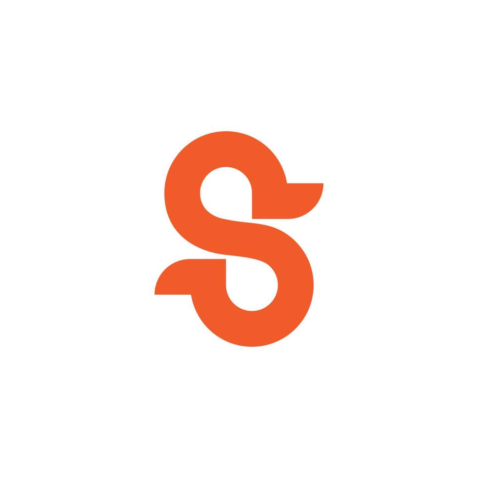 letter s abstract motion loop line design logo vector