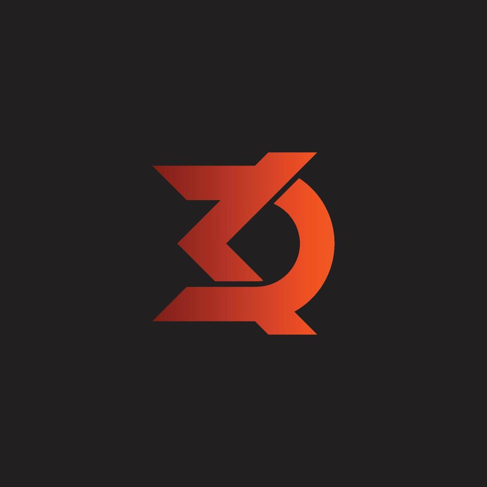 letter kd red arrows linked gradient geometric logo vector