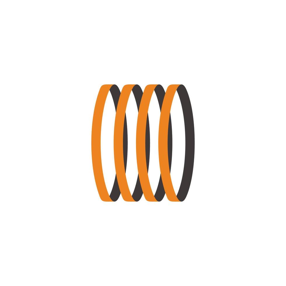 3d loop objects shadow colorful flat symbol vector