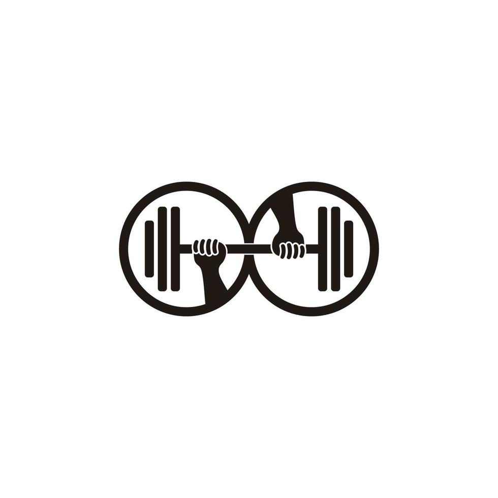 gym weight lifting association symbol logo vector