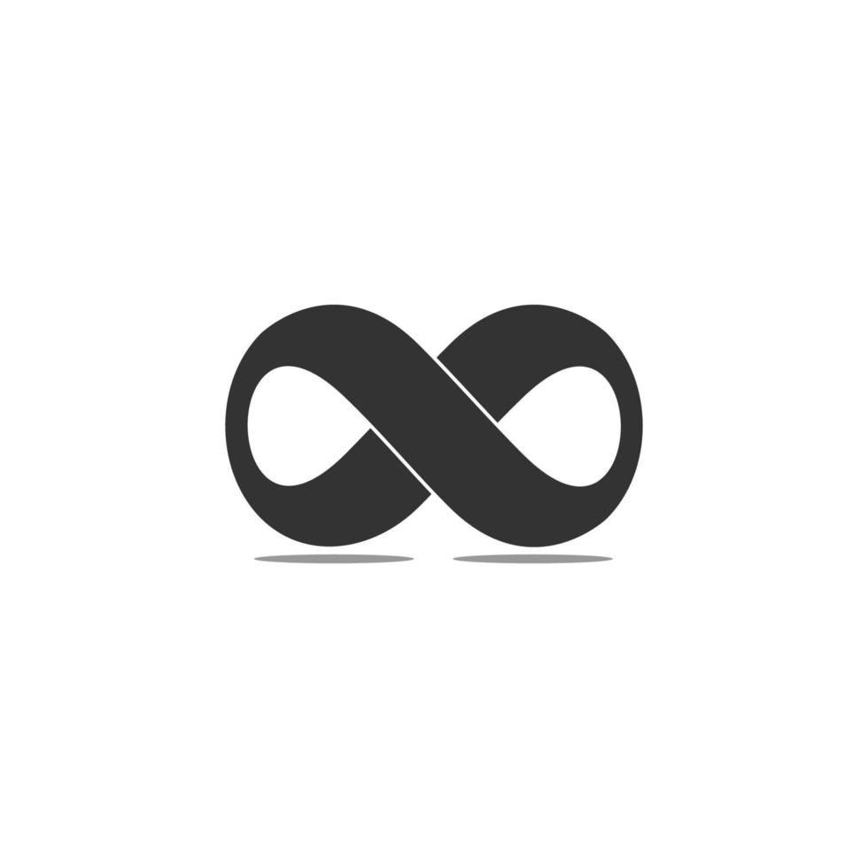 infinity curves overlapping smooth design symbol logo vector