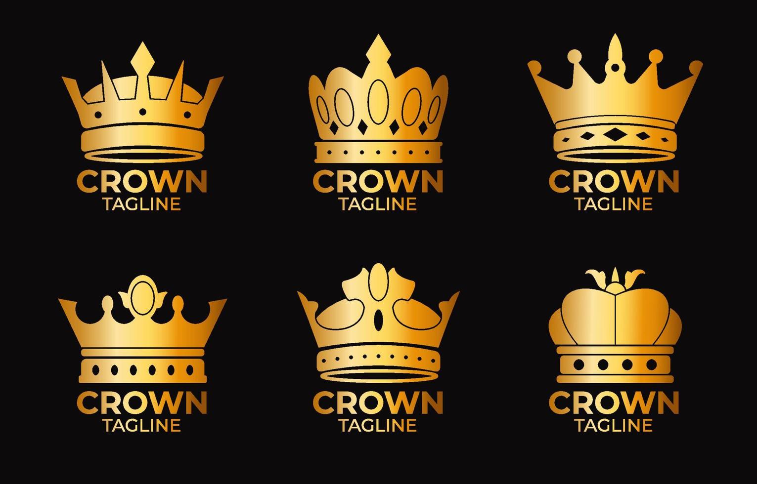 Crown Logo Set vector