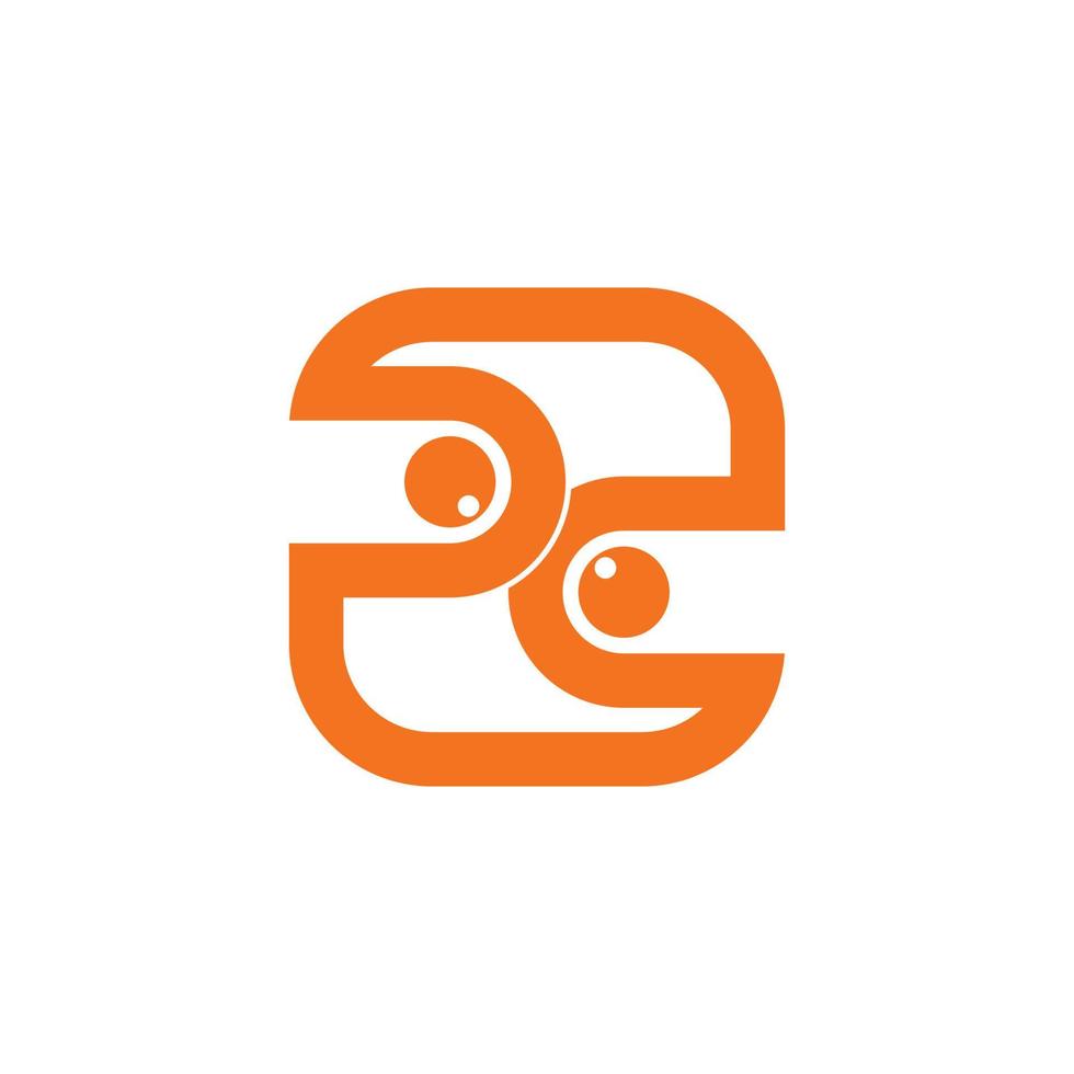 letter pd abstract geometric line square logo vector
