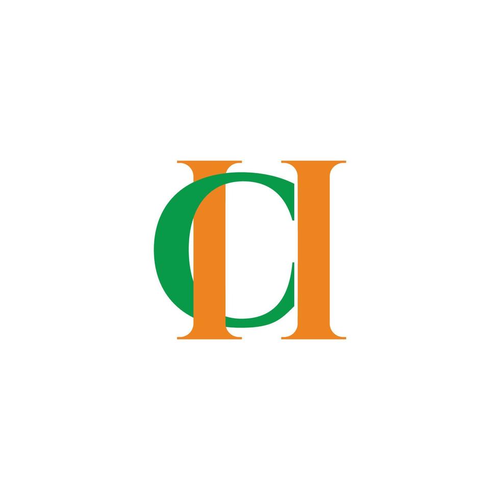 letters c2 simple linked fonts colorful logo vector