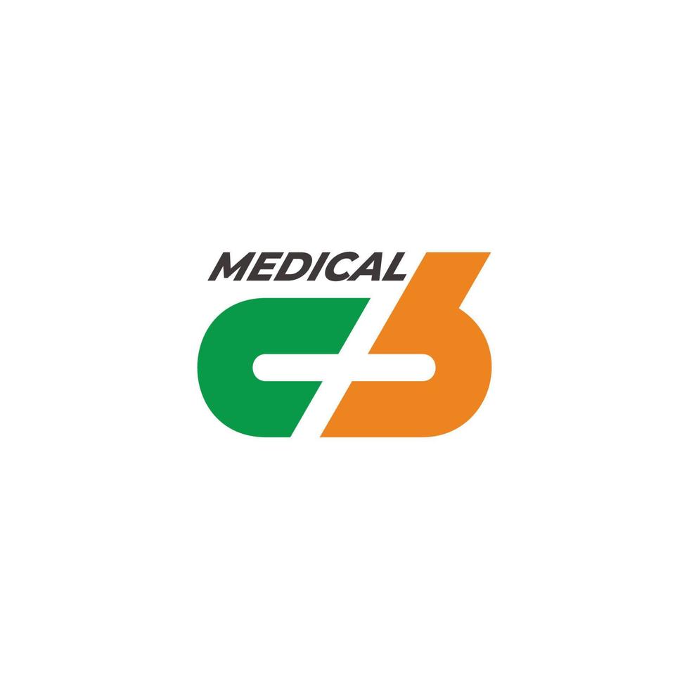 letra cb más vector de logotipo de cápsula de medicina