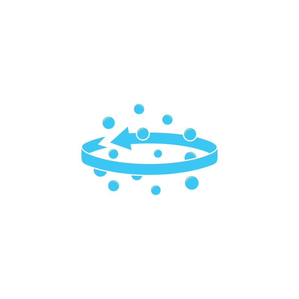 water purify circle arrow ribbon shape logo vector