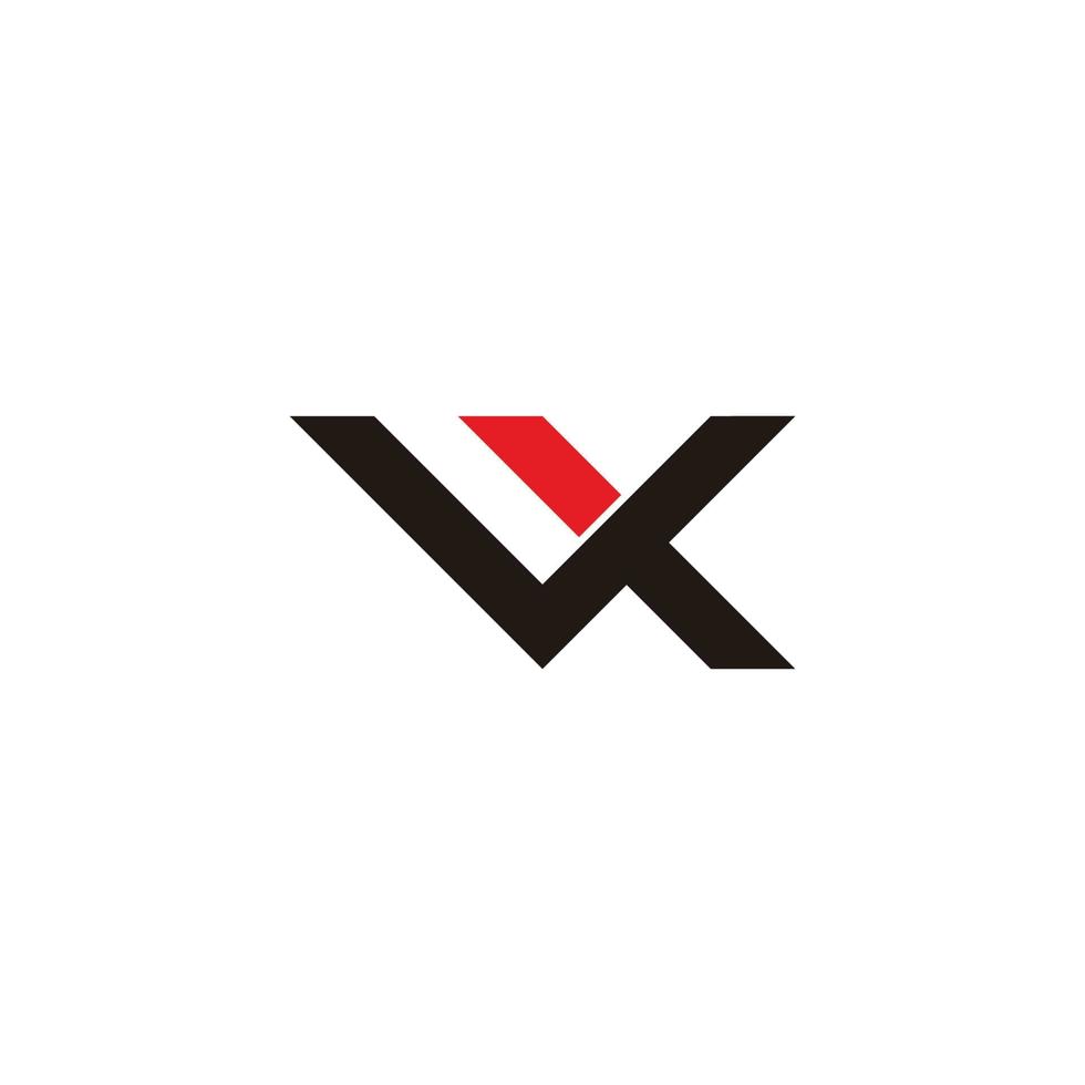 letter vx simple geometric colorful logo vector
