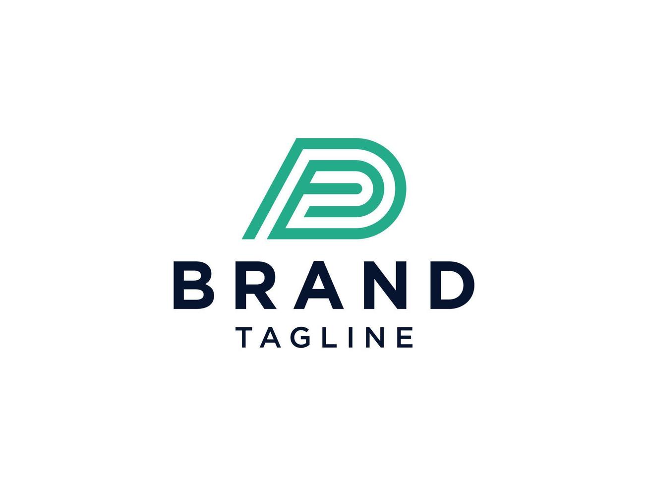 Simple Initial Letter D Logo. Green Geometric Shape Origami Style isolated on White Background. Usable for Business and Branding Logos. Flat Vector Logo Design Template Element.
