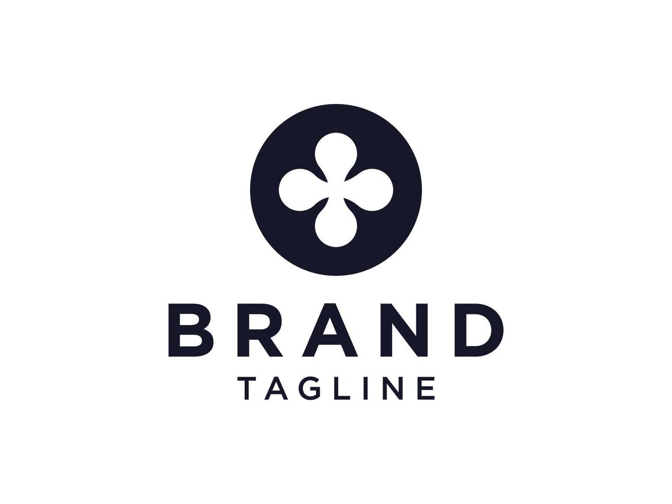 Tailor Logo. Black Circle Line Thread and Buttonhole Combination isolated on White Background. Usable for Garment and Handmade Logos. Flat Vector Logo Design Template Element.