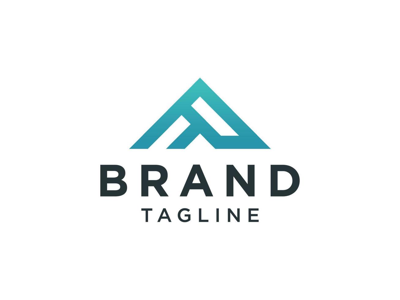Initial Letter A Logo. Blue Gradient Geometric Triangle Arrow Shape isolated on White Background. Usable for Business and Technology Logos. Flat Vector Logo Design Template Element