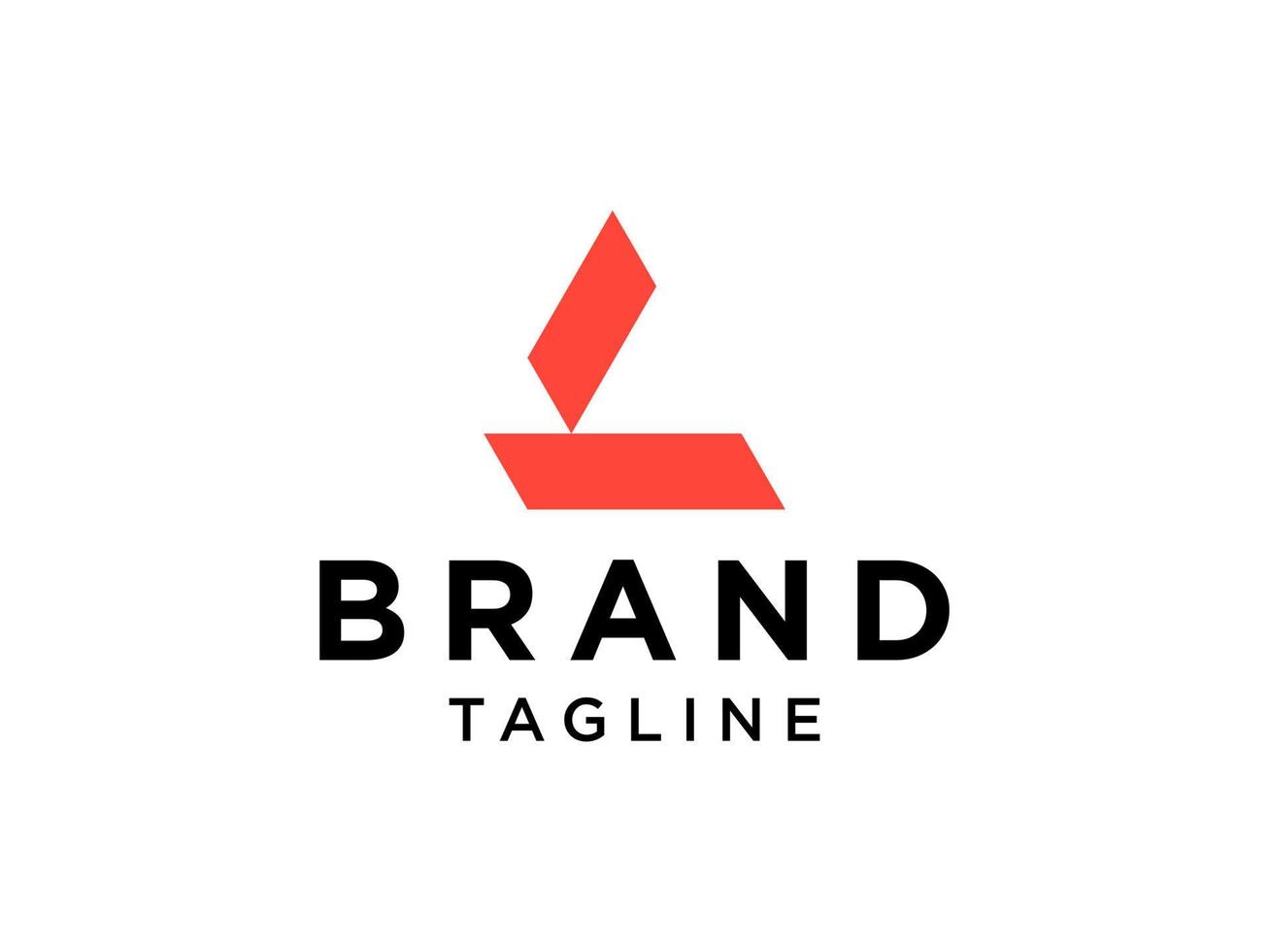 logotipo abstracto de la letra l aislado sobre fondo blanco. elemento de plantilla de diseño de logotipo de vector plano