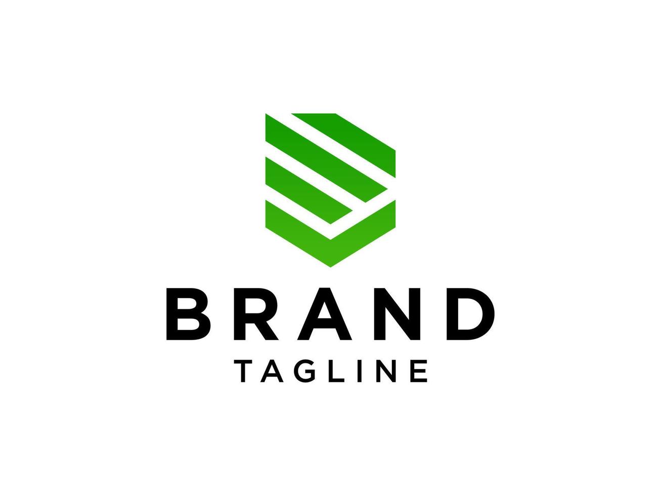 Security Logo. Green Geometric Shield Arrow Initial Letter M Military Symbol isolated on White Background. Flat Vector Logo Design Template Element
