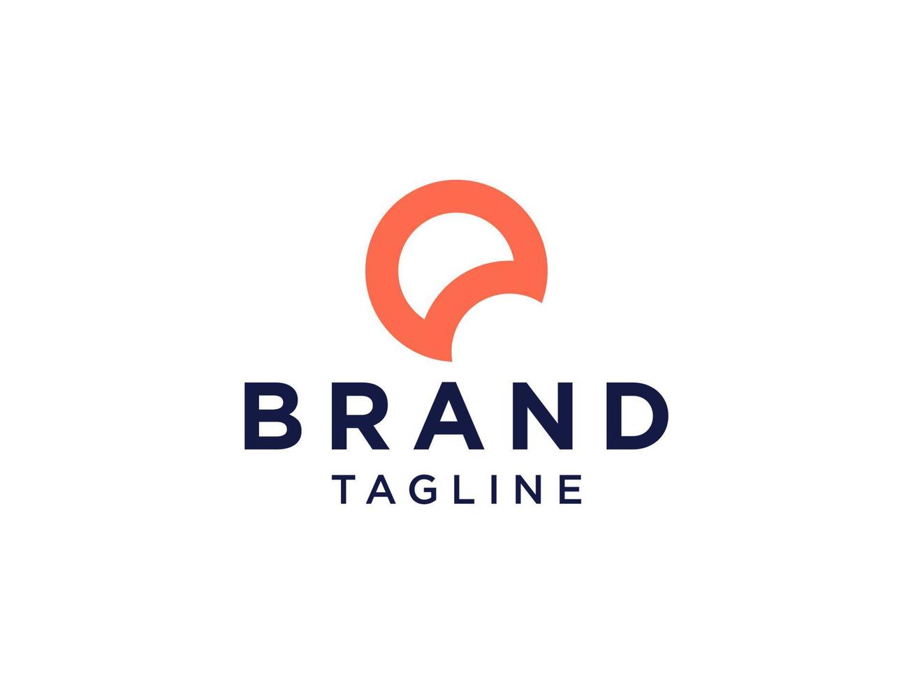 Abstract Initial Letter O Logo. Orange Shape Circle Line Style isolated on White Background. Usable for Business and Branding Logos. Flat Vector Logo Design Template Element.