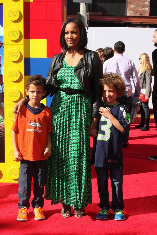 LOS ANGELES, FEB 1 -  Jax Nilon, Garcelle Beauvais, Jaid Nilon at the Lego Movie Premiere at Village Theater on February 1, 2014 in Westwood, CA photo
