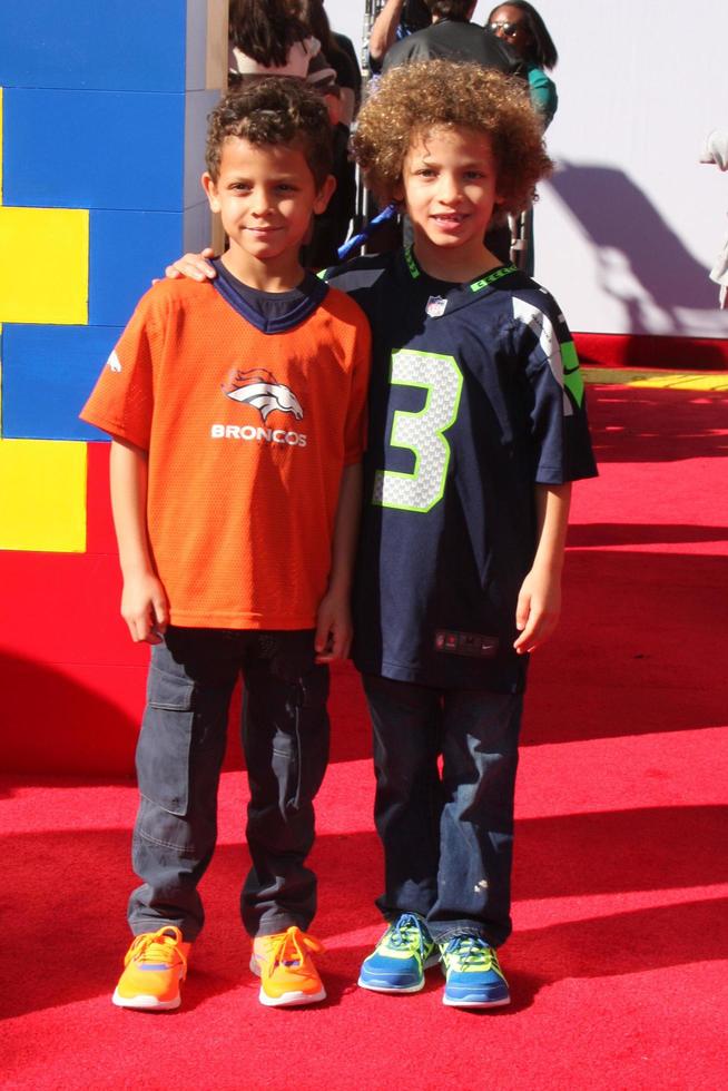 LOS ANGELES, FEB 1 -  Jax Nilon, Jaid Nilon at the Lego Movie Premiere at Village Theater on February 1, 2014 in Westwood, CA photo
