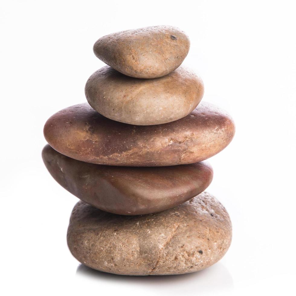 Stones on white background photo