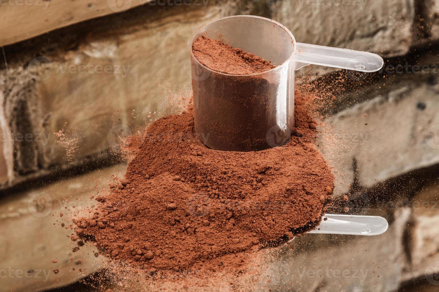 Scoop with protein powder photo