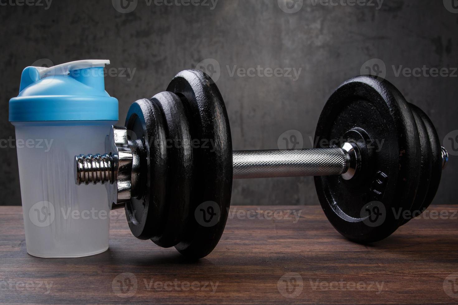 Dumbbells and shaker photo