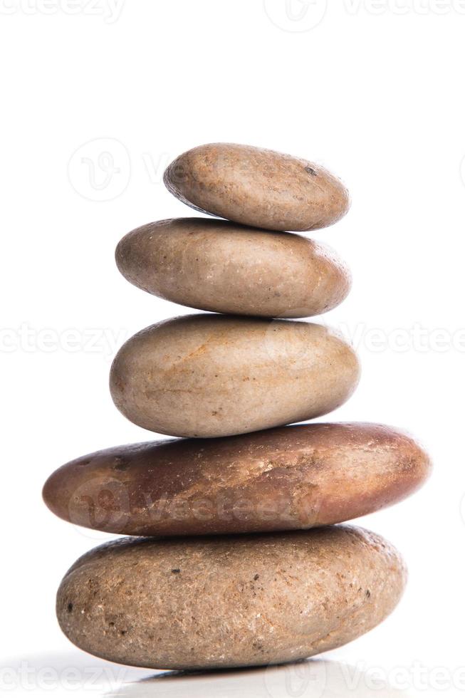 Stones on white background photo