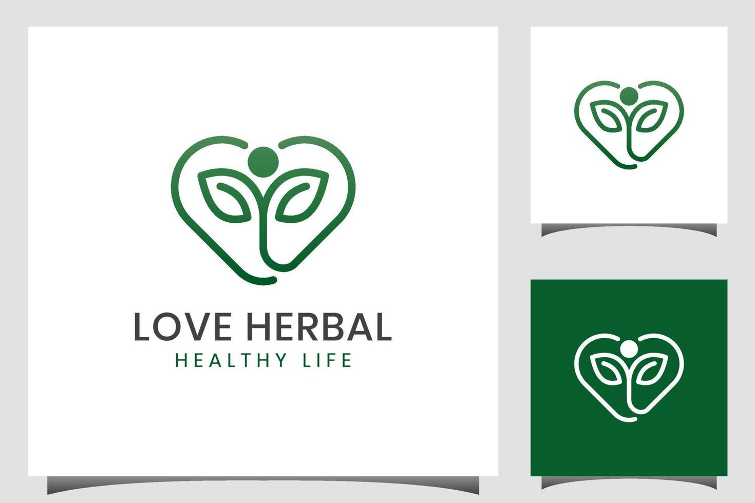 healthy life with leaf for health care logo, heart icon for healthy life symbol design vector