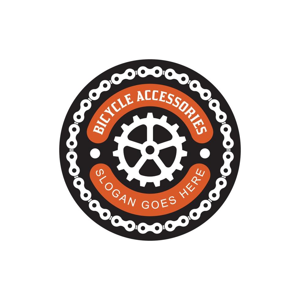 vector emblem logos of bicycle shop and accessories bike logo design