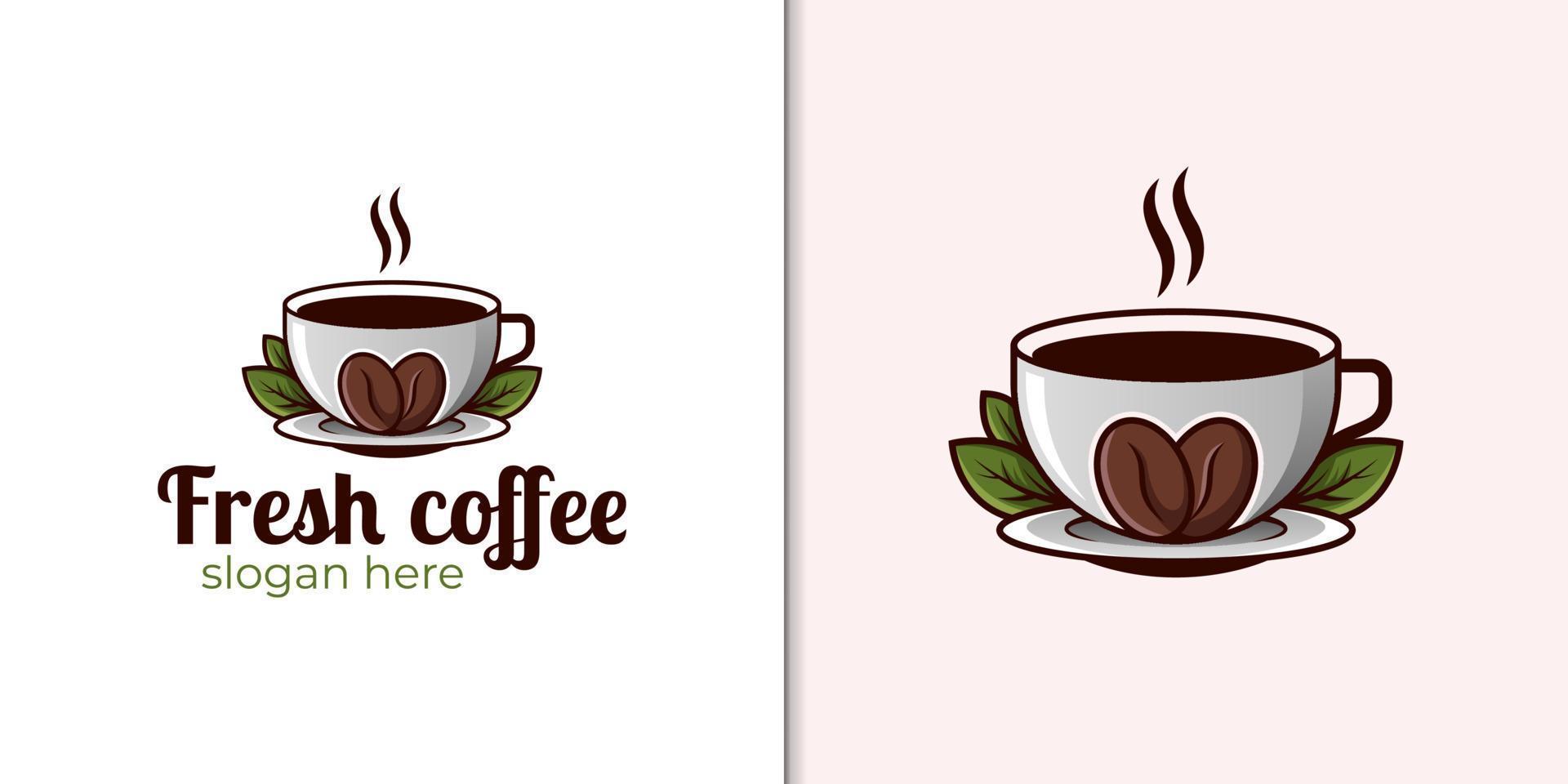 Vintage retro logos and classic fresh coffee shop  logo design vector